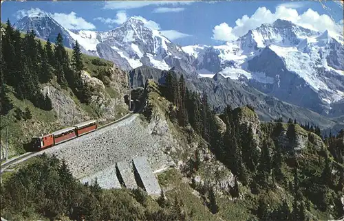 Schynige Platte Bahn Eiger Moench Jungfrau  Kat. Eisenbahn