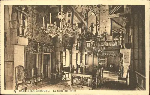 Haut Koenigsbourg Hohkoenigsburg Chateau Salle des Fetes Kat. Orschwiller
