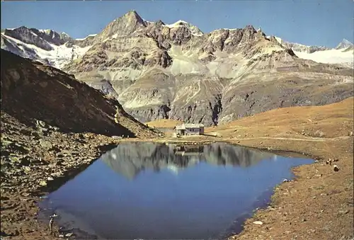 Zermatt VS Schwarzsee Kapelle Bergh?tte Obergabelhorn Wellenkuppe Weisshorn Kat. Zermatt