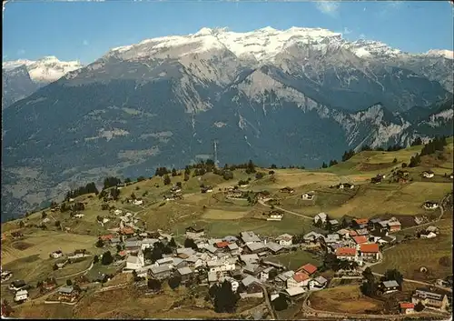 Feldis GR Fliegeraufnahme Panorama mit Ringelspitz Glarner Alpen Kat. Feldis