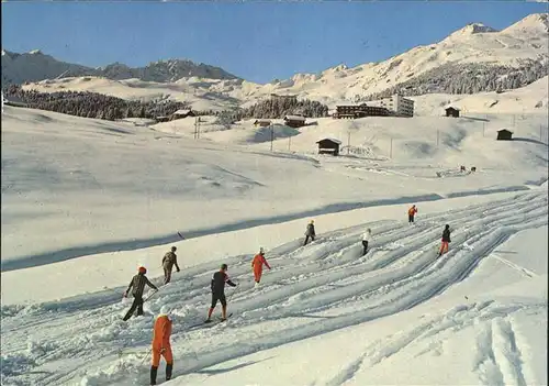 Arosa GR Langlaufschule ?bungsgel?nde Maran Loipe Wintersportplatz Kat. Arosa