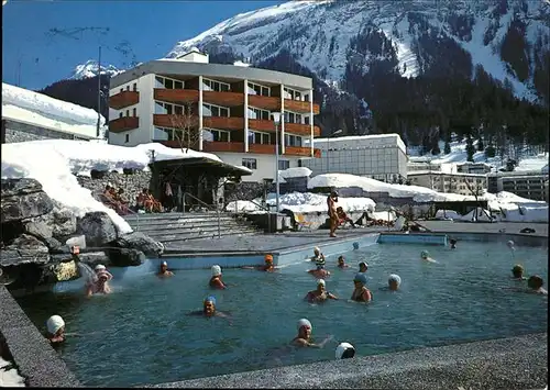 Leukerbad Thermalbad Freiluftbaeder Kat. Loeche les Bains