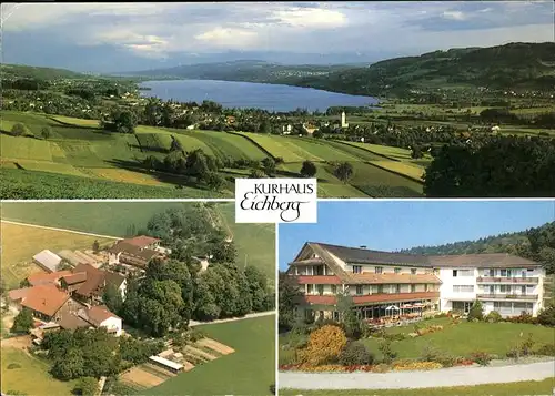 Seengen AG Panorama Hallwilersee Kurhaus Eichberg Kneippkuren Fliegeraufnahme Kat. Seengen