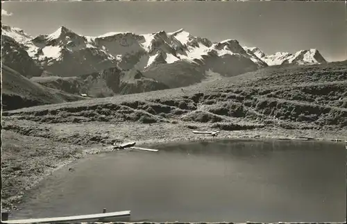 Adelboden Hahnenmoos Pass mit See Kat. Adelboden