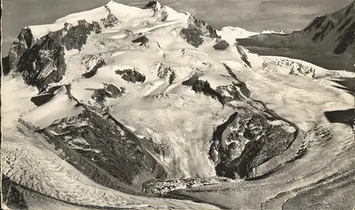 Zermatt VS Blick vom Gornergrat auf den Monte Rosa Kat. Zermatt