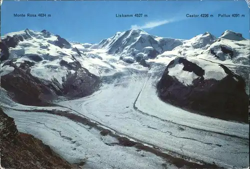 Zermatt VS Blick vom Gornergrat Kat. Zermatt