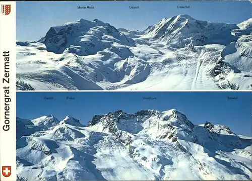 Zermatt VS Blick vom Gornergrat Kat. Zermatt