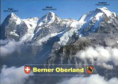 Berner Oberland Eiger Moench Jungfrau / Grindelwald /Bz. Interlaken