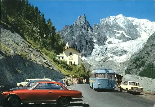 Courmayeur Aosta mit Oldtimerbus u.Autos Kat. Aosta