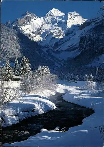 Kandersteg BE Bluemlisalp Bergbach Winterimpressionen Kat. Kandersteg