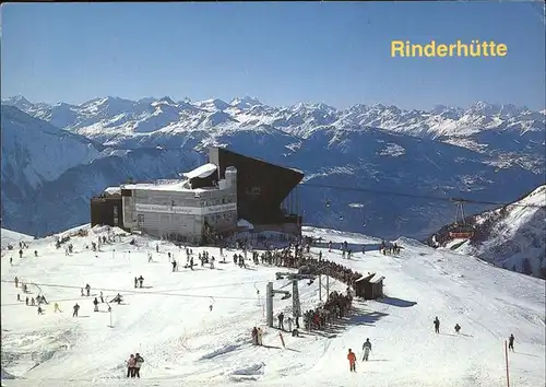 Leukerbad Skigebiet Torrent Rinderhuette Bergrestaurant Alpenpanorama Wintersportplatz Kabinenbahn