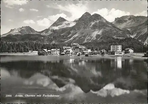 Arosa GR Obersee mit Furkahoerner Kat. Arosa