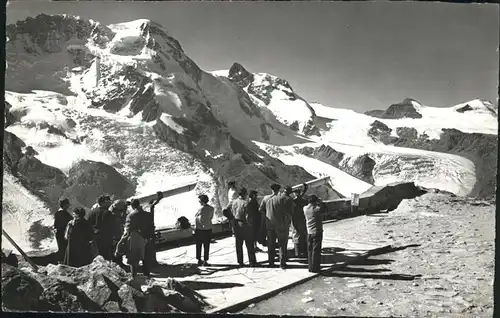 Zermatt VS Aussichtsplattform Breithorn Kleines Matterhorn Teodulpass Gletscher Kat. Zermatt