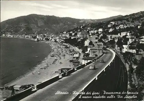 Alassio Panorama da levante il nuovo viadotto sulla Via Aurelia Kat. 