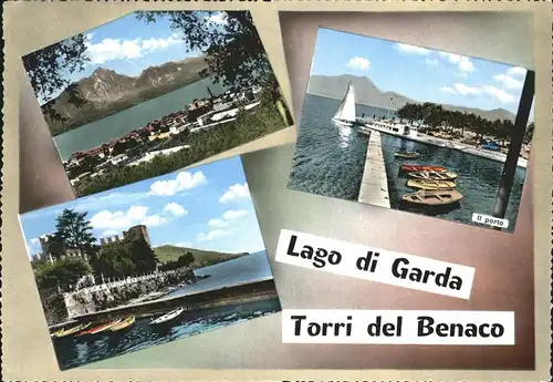 Lago di Garda Panorama il Porto Torri del Benaco Kat. Italien