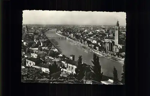 Verona Italia Panorama Lato Sud Chieasa San Anastasia Kat. 