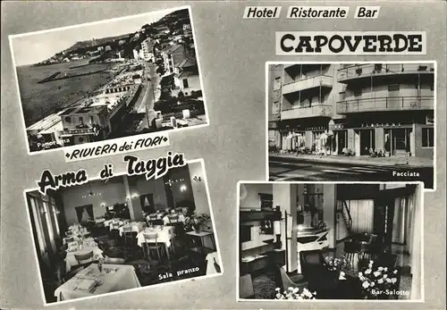 Arma di Taggia Panorama Hotel Ristorante Capoverde Facciata Sala pranzo Bar Salotto