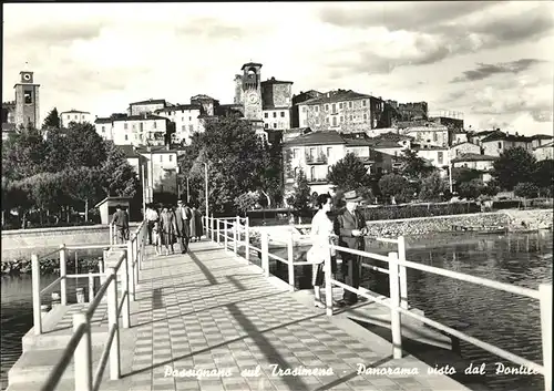 Trasimeno Passignano sul Trasimeno Panorama visto dal Pontile Kat. Italien