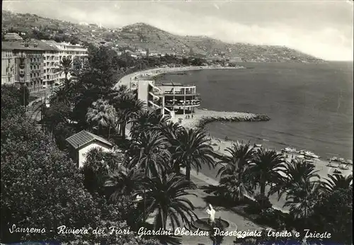 Sanremo Giardini Oberdan Passeggiata Trento e Trieste Kat. Italien