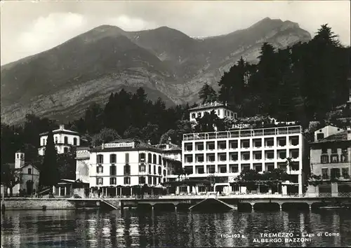 Tremezzo Lago di Como Albergo Bazzoni Kat. 