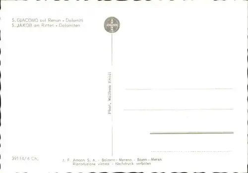 Dolomiti S Giacomo sul Renon Kat. Italien