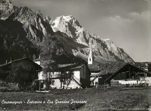 Courmayeur Aosta Entreves et les Grandes Jorasses Kat. Aosta