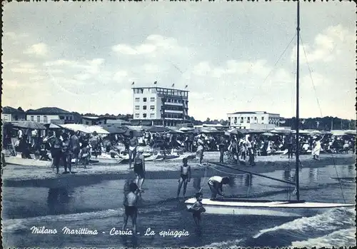 Cervia Milano Marittima La spiaggia Kat. Italien