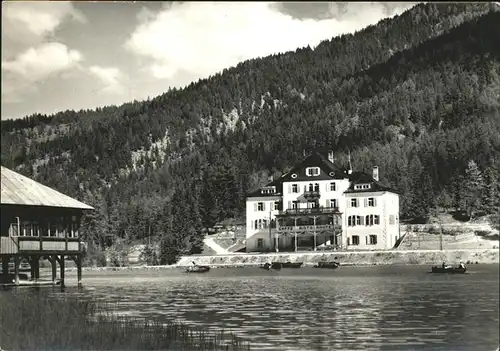 Toblach Suedtirol Lago di Dobbiaco Hotel al Lago Kat. 