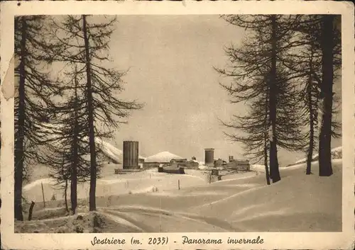 Sestriere Panorama invernale Kat. Italien