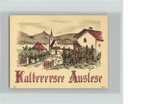 Kalterer See Suedtirol Weinetikett Kalterersee Auslese / Kaltern an der Weinstrasse /Bolzano
