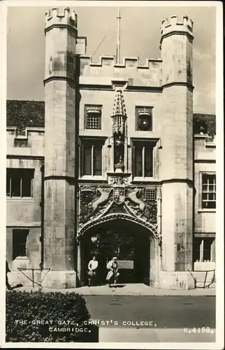 Cambridge Cambridgeshire Great Gate Christ College / Cambridge /Cambridgeshire CC