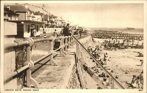 Bognor Regis Sussex Goodman Drive Beach Kat. Sussex