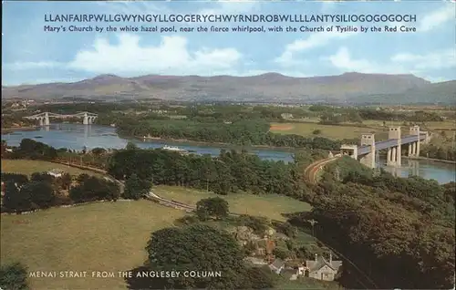 Llanfairpwllgwyngyllgogerychwyrndrobwllllantysiliogogogoch Marys Church Church of Tysilio Kat. United Kingdom