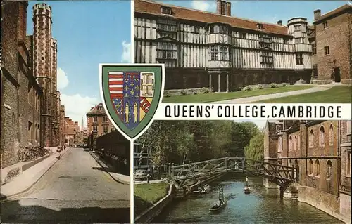 Cambridge Cambridgeshire Quenns College Wappen / Cambridge /Cambridgeshire CC