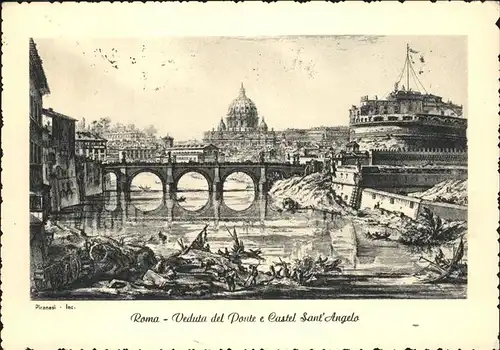 Rom Roma Veduta le Ponte Castel Sant Angelo /  /Rom
