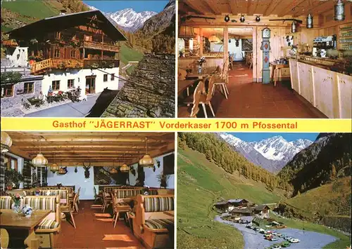 Suedtirol Pfossental Gasthof Jaegerrast Kat. Italien