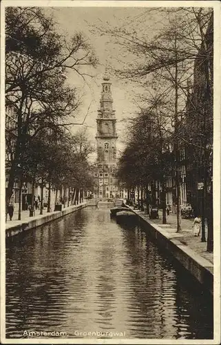 Amsterdam Niederlande Groenburgwal Kat. Amsterdam