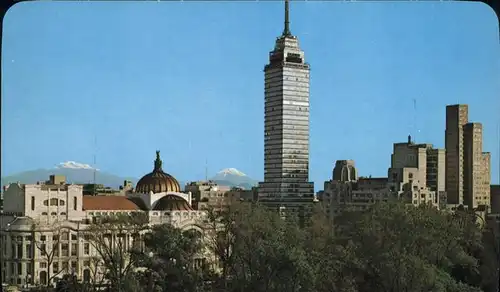 Mexico Palacio de Bellas Artes Torre Latinoamericana Volcanes Ixtaccihuatl Popocatepetl Vulkan Kat. Mexiko