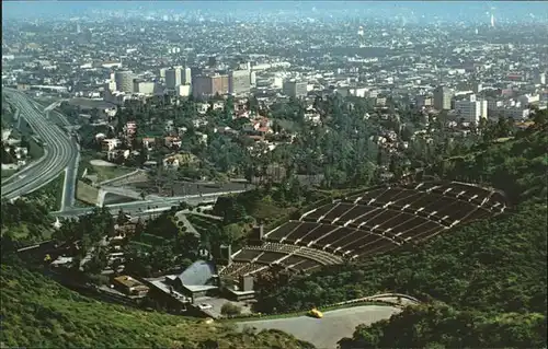 Hollywood California View from Hollywood Hills Hollywood Bowl Freeway Los Angeles Kat. United States