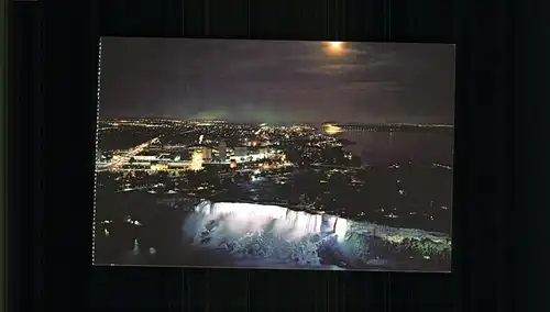 Ontario Canada American Falls at night Niagara Falls Kat. Kanada