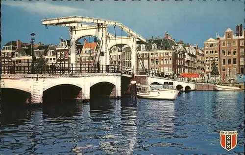 Amsterdam Niederlande Magere Bruecke ueber die Amtstel Kat. Amsterdam