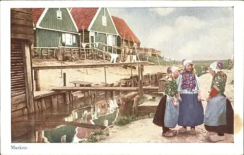 Marken Niederlande Trachtnmaedchen Kat. Niederlande