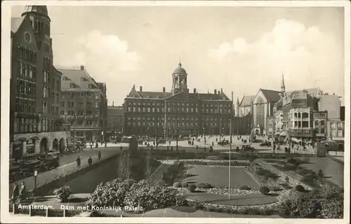 Amsterdam Niederlande Dam met Koninklijk Palais Kat. Amsterdam