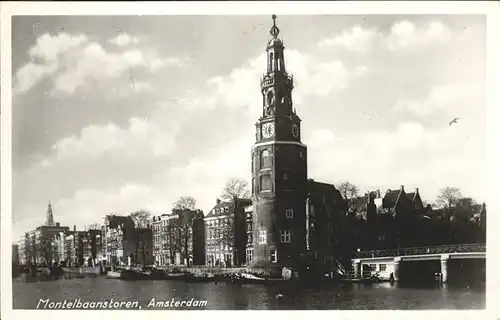 Amsterdam Niederlande Montelbaanstoren Kat. Amsterdam