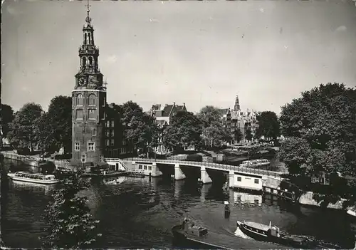 Amsterdam Niederlande Oude Schans en Montelbaanstoren Kat. Amsterdam