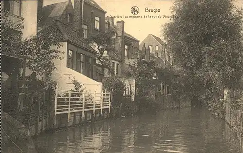 Bruges Flandre Derriere les maisons de la rue du Vieux Sac Kat. 