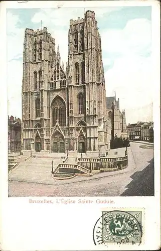 Bruessel Bruxelles L`Eglise Saintre Gudule Kat. 