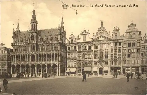 Bruessel Bruxelles La Grand`Place et la maison du Roi Kat. 