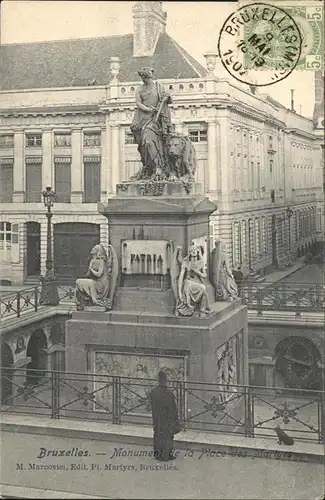 Bruessel Bruxelles Monument de la Place des Martyrs Kat. 