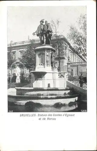 Bruessel Bruxelles Statues des Comtes d`Egmont et de Hornes Kat. 